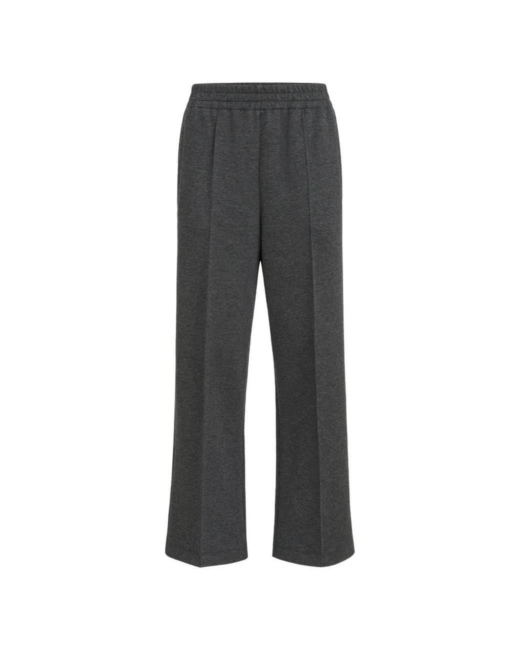 Brunello Cucinelli Gray Techno Cotton And Cashmere Interlock Track Trousers