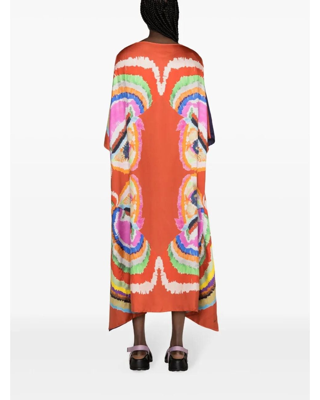 Rianna + Nina Blue Paradeisos Silk Kaftan