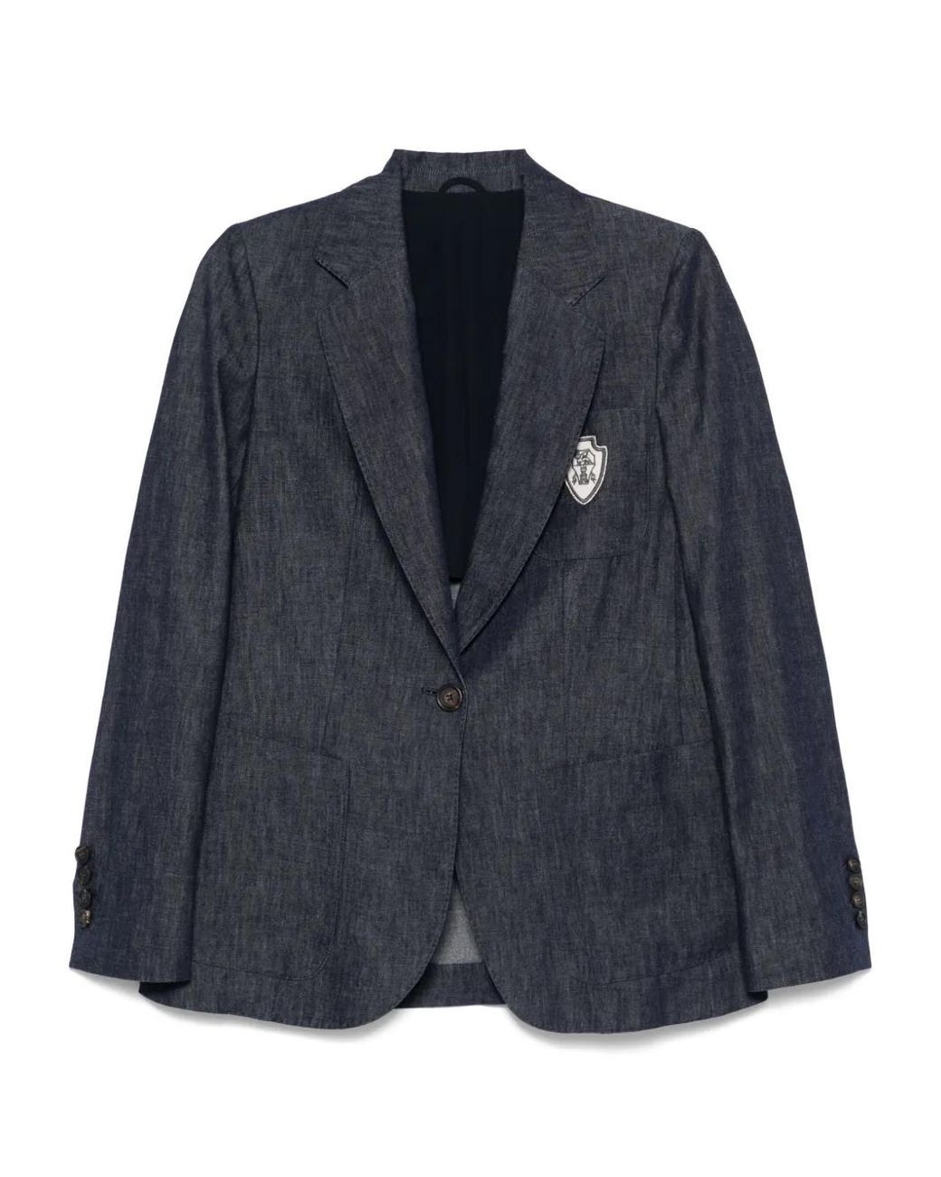 Brunello Cucinelli Blue Chambray Blazer