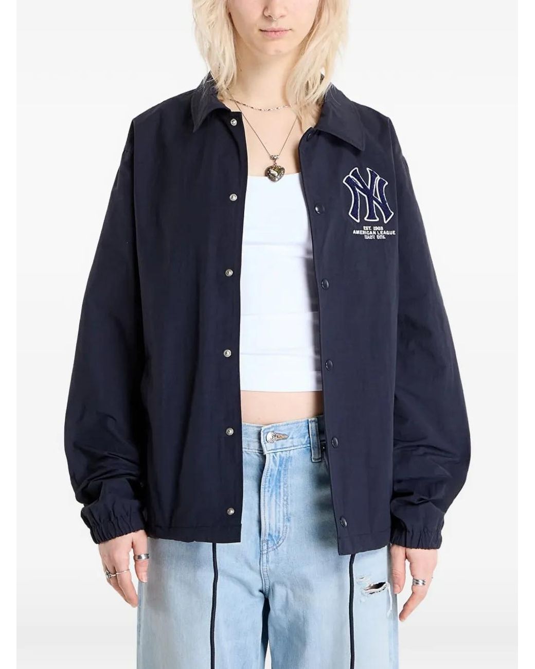 KTZ Blue Mlb Coaches Jacket