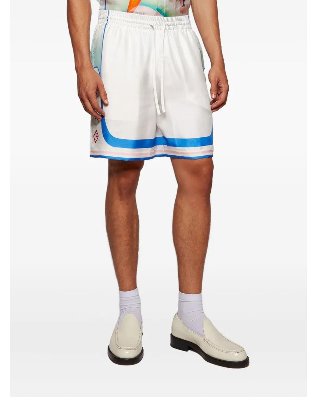 Casablanca White Drawstring Shorts for men