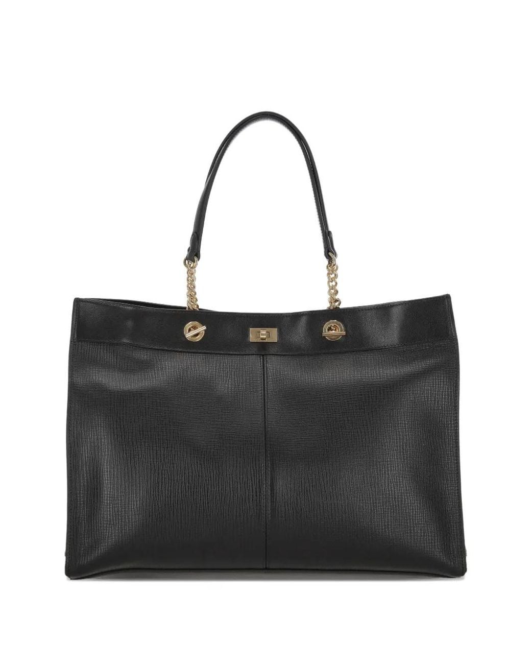 Anya Hindmarch Black Top-Handle Leather Tote Bag