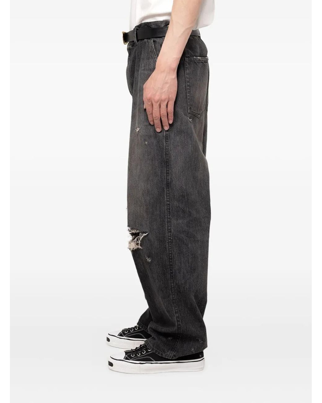 KAMIYA Gray Distressed Jeans for men