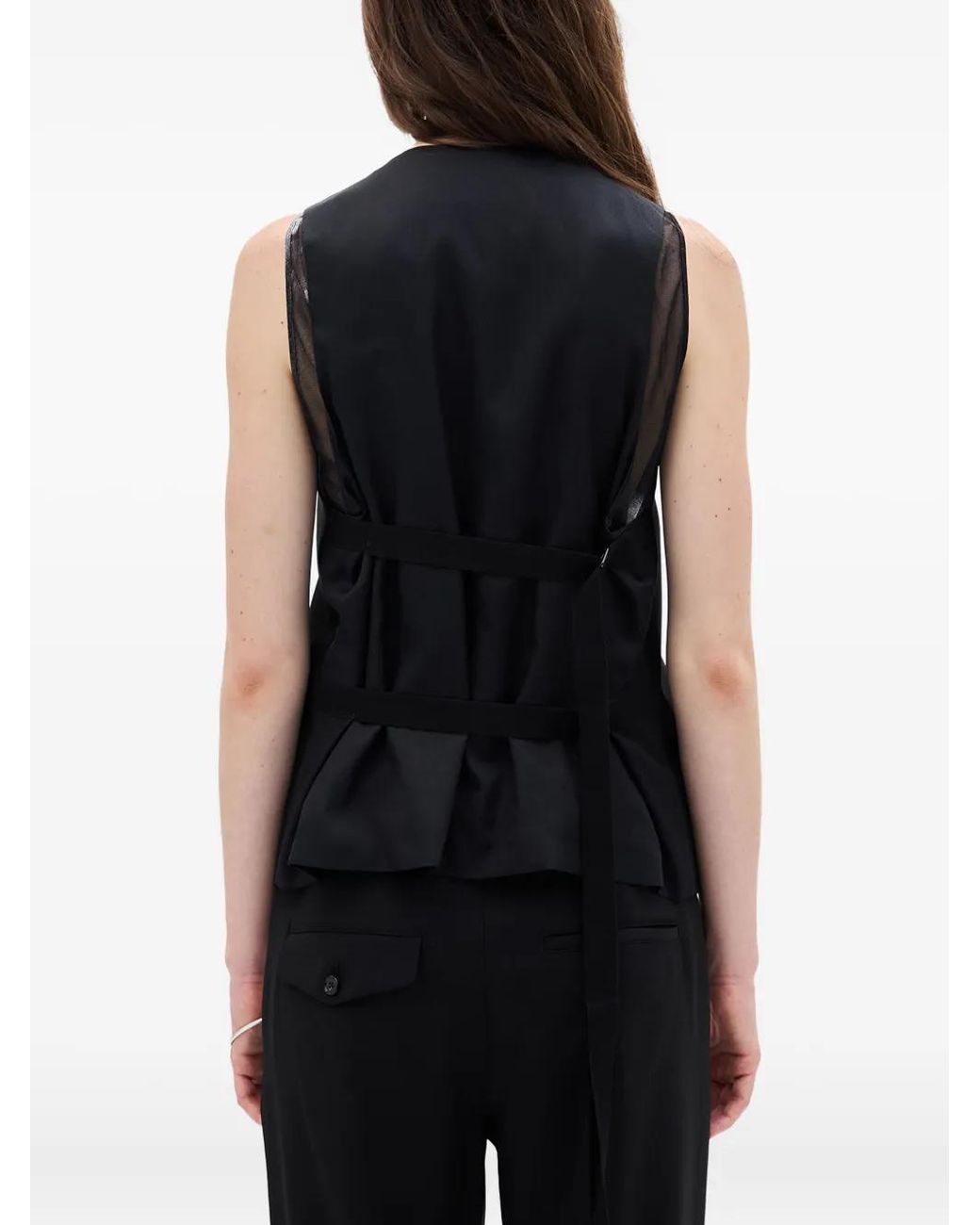 Ann Demeulemeester Black Charlotte Button-Fastening Waistcoat