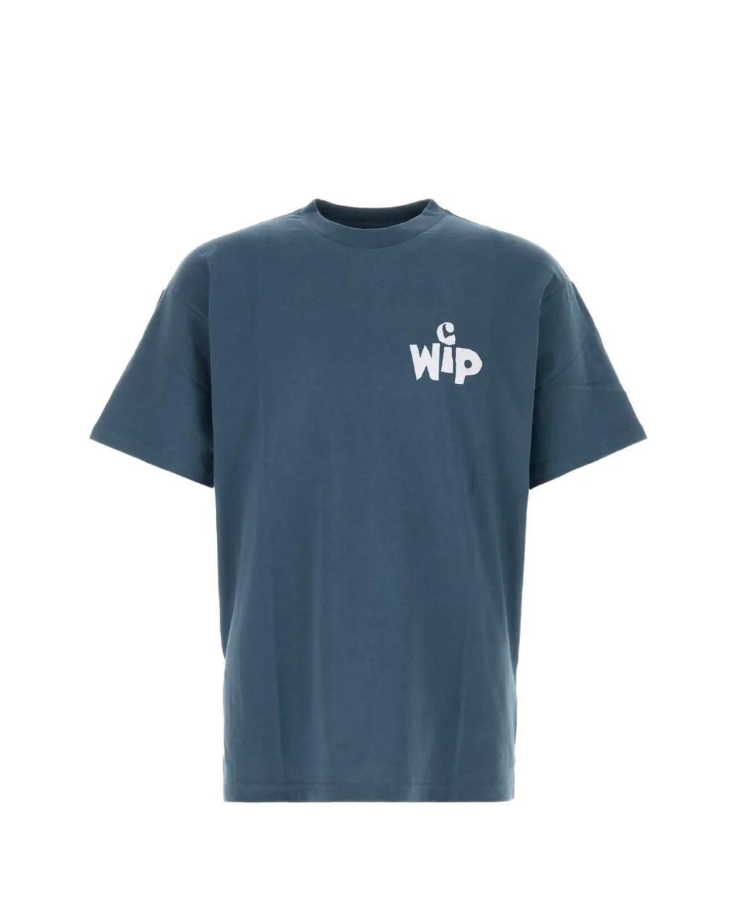 Carhartt Blue Logo-Print T-Shirt for men