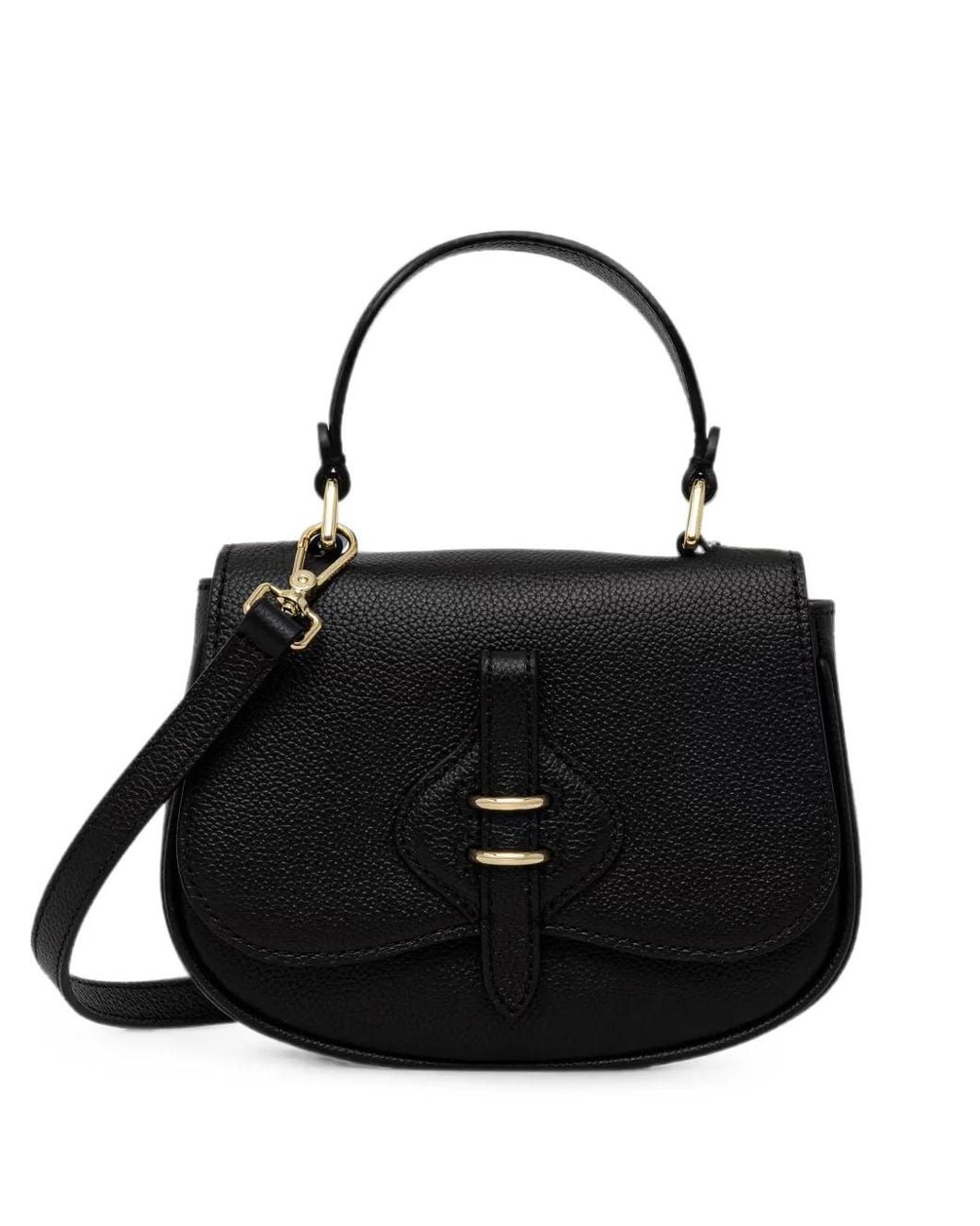 Coccinelle Black Mavery Grained-Leather Mini Bag