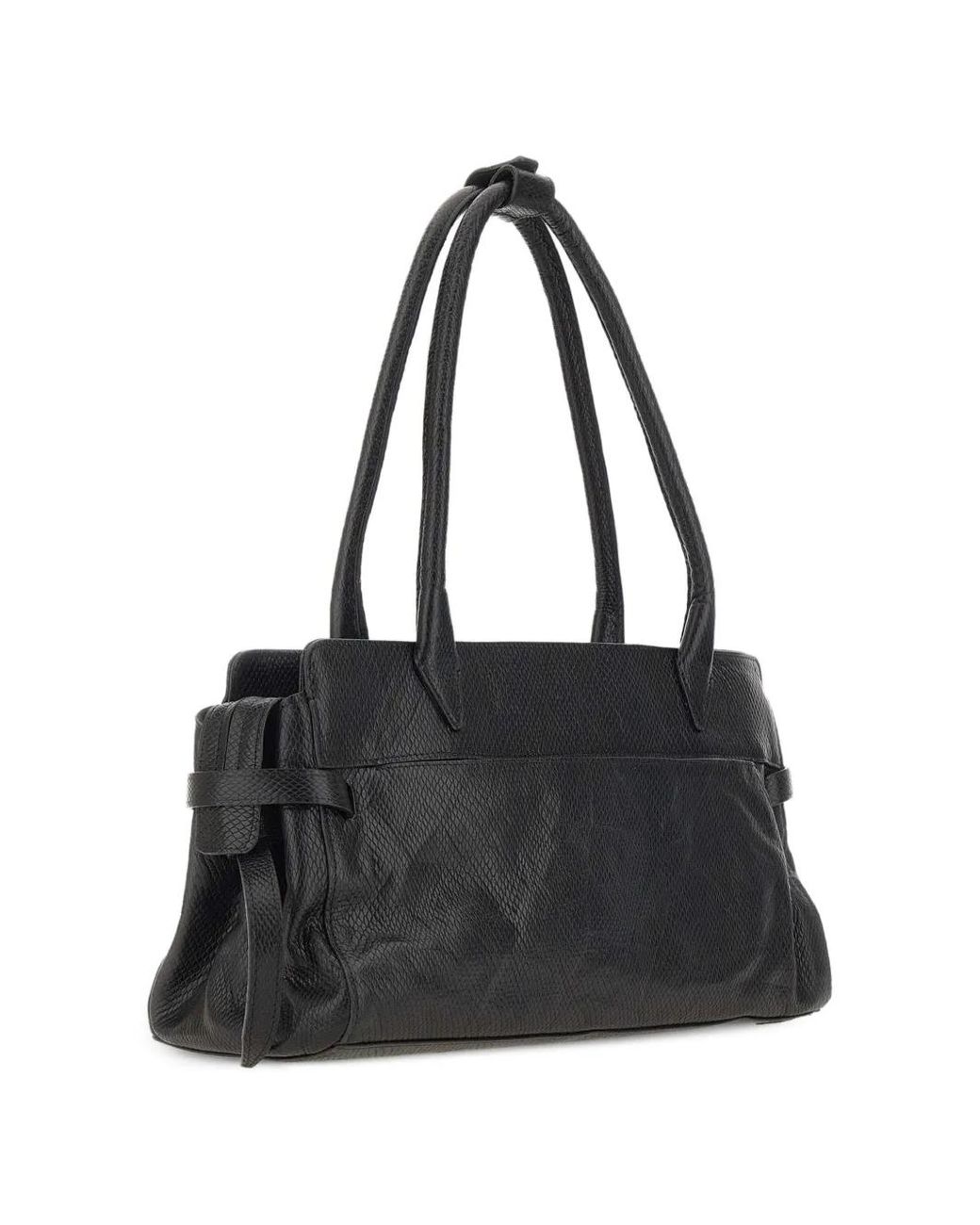 Mandelli Black Logo-Embellishment Shoulder Bag