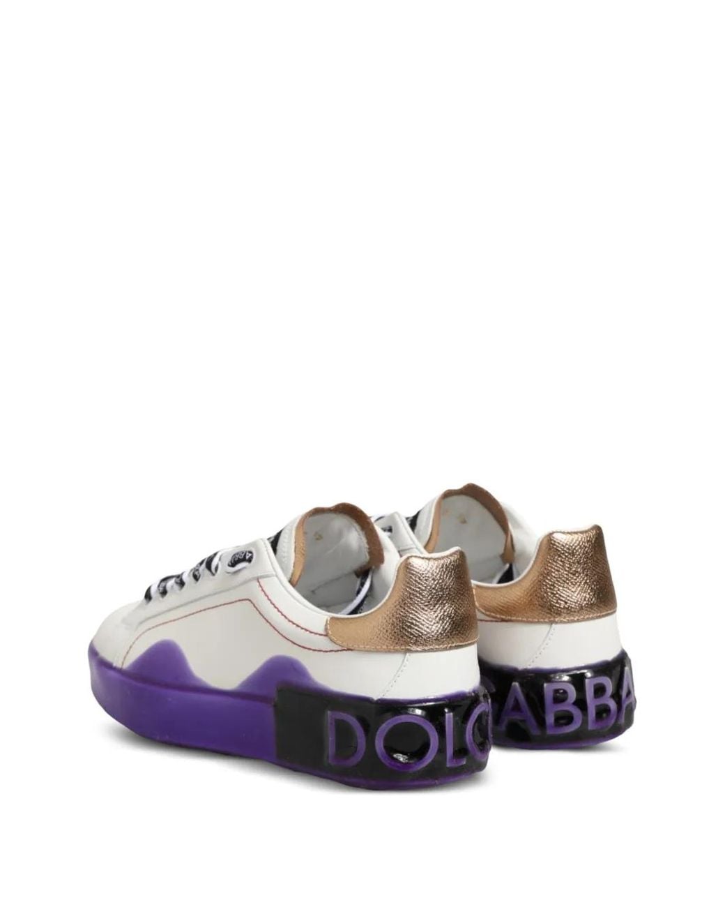 Dolce & Gabbana Purple Logo-Print Sneakers
