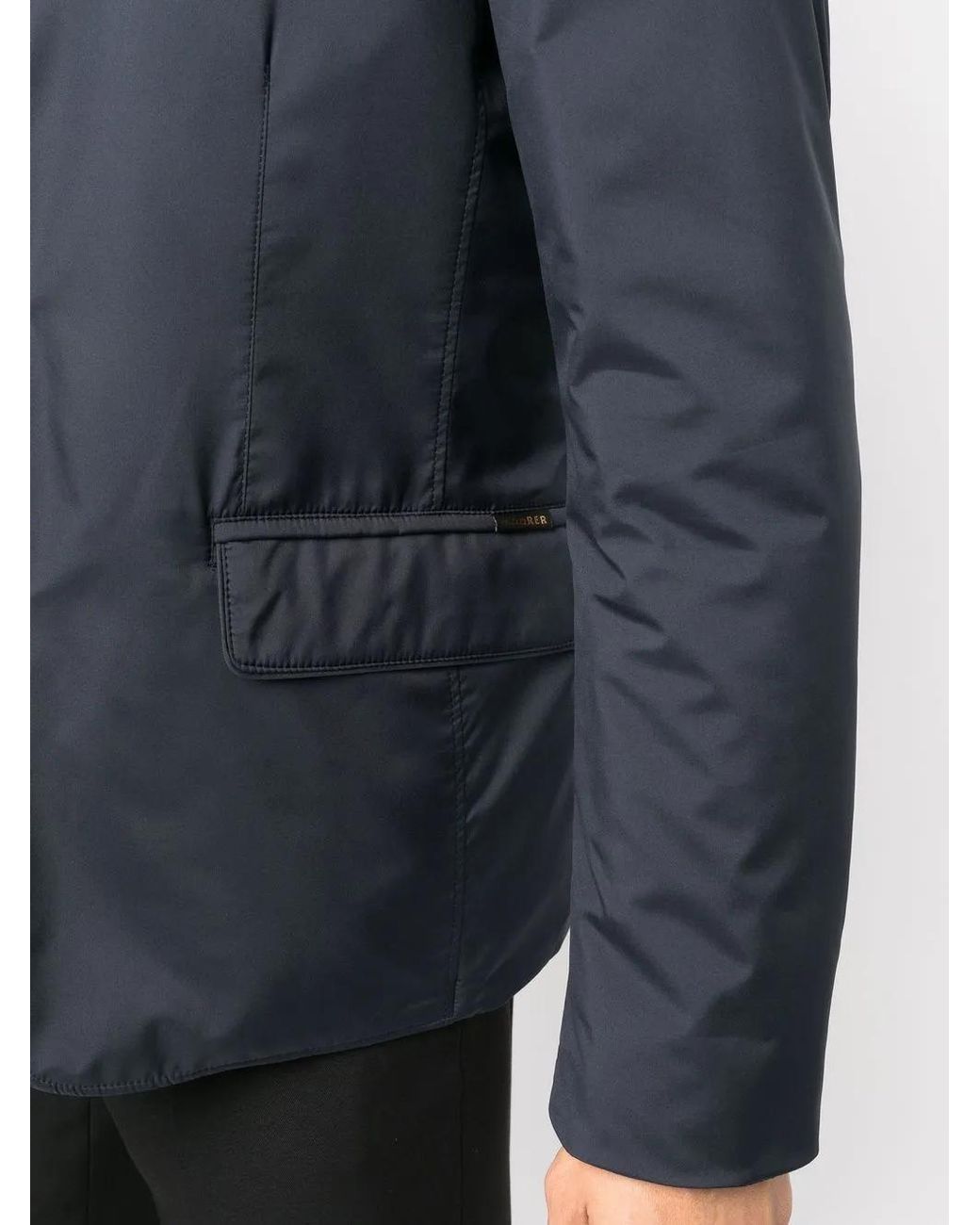 Moorer Blue Single-Breasted Padded Jacket for men
