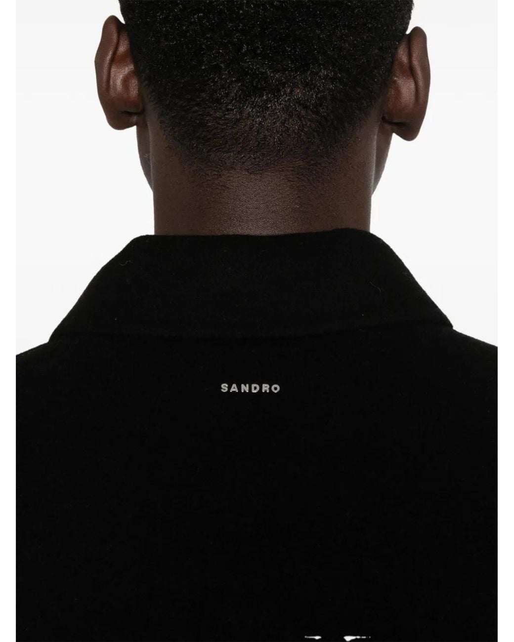 Sandro Black Zip-Up Jacket for men