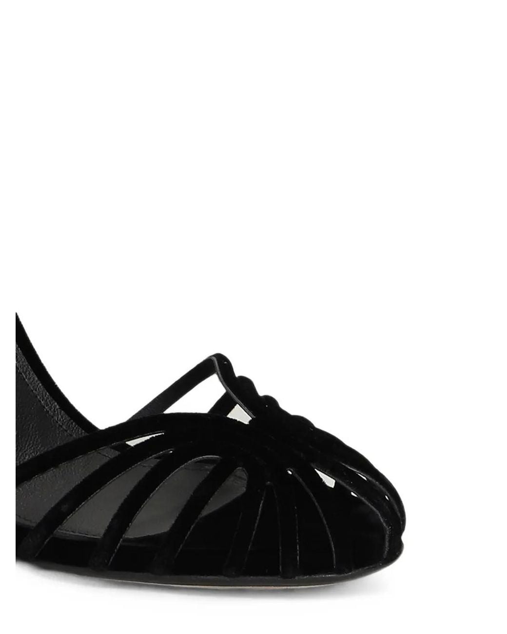 ALEVI Black Blake Cage-Strap Stiletto Sandals