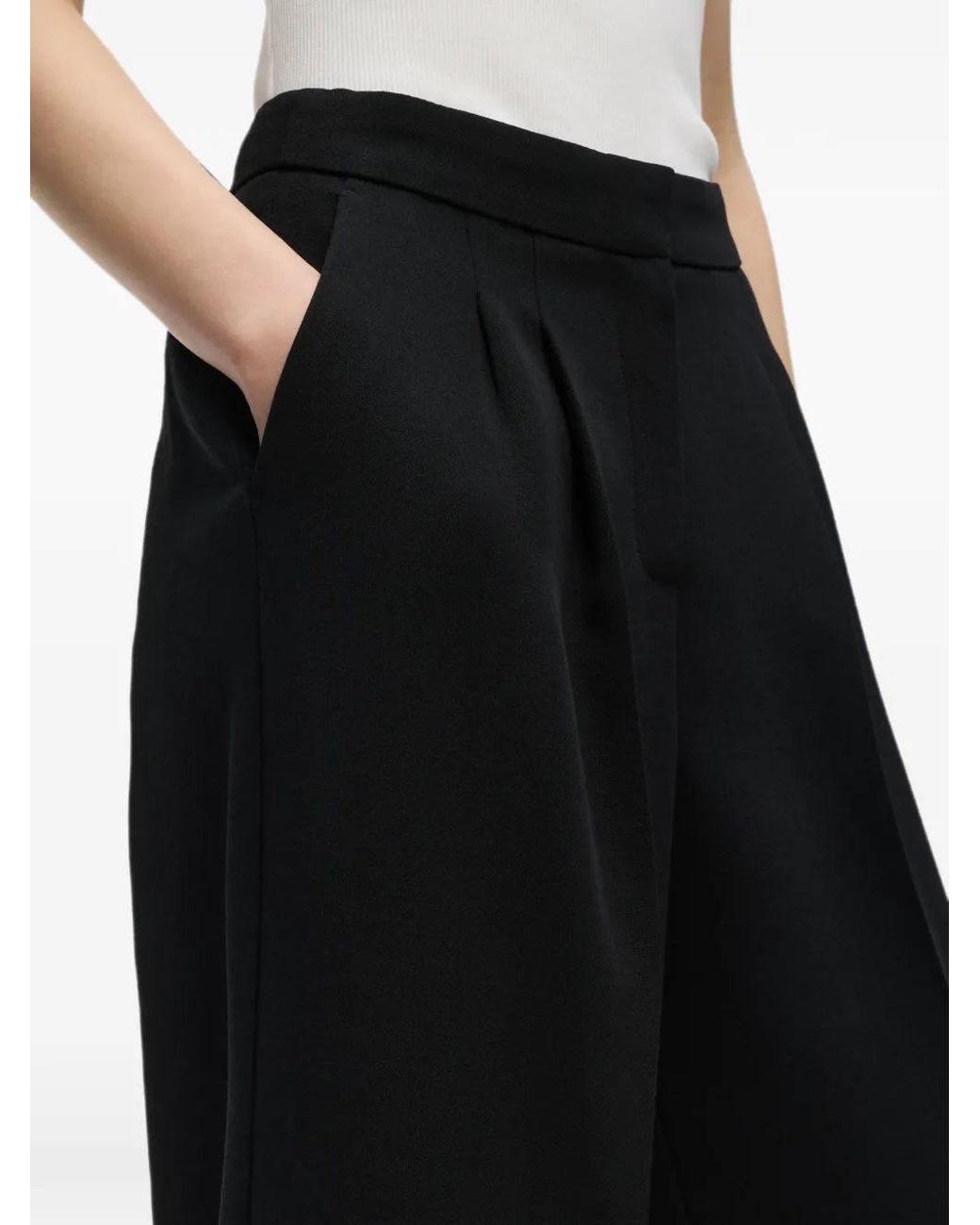 Karl Lagerfeld Black Kl Studio Wide-Leg Trousers