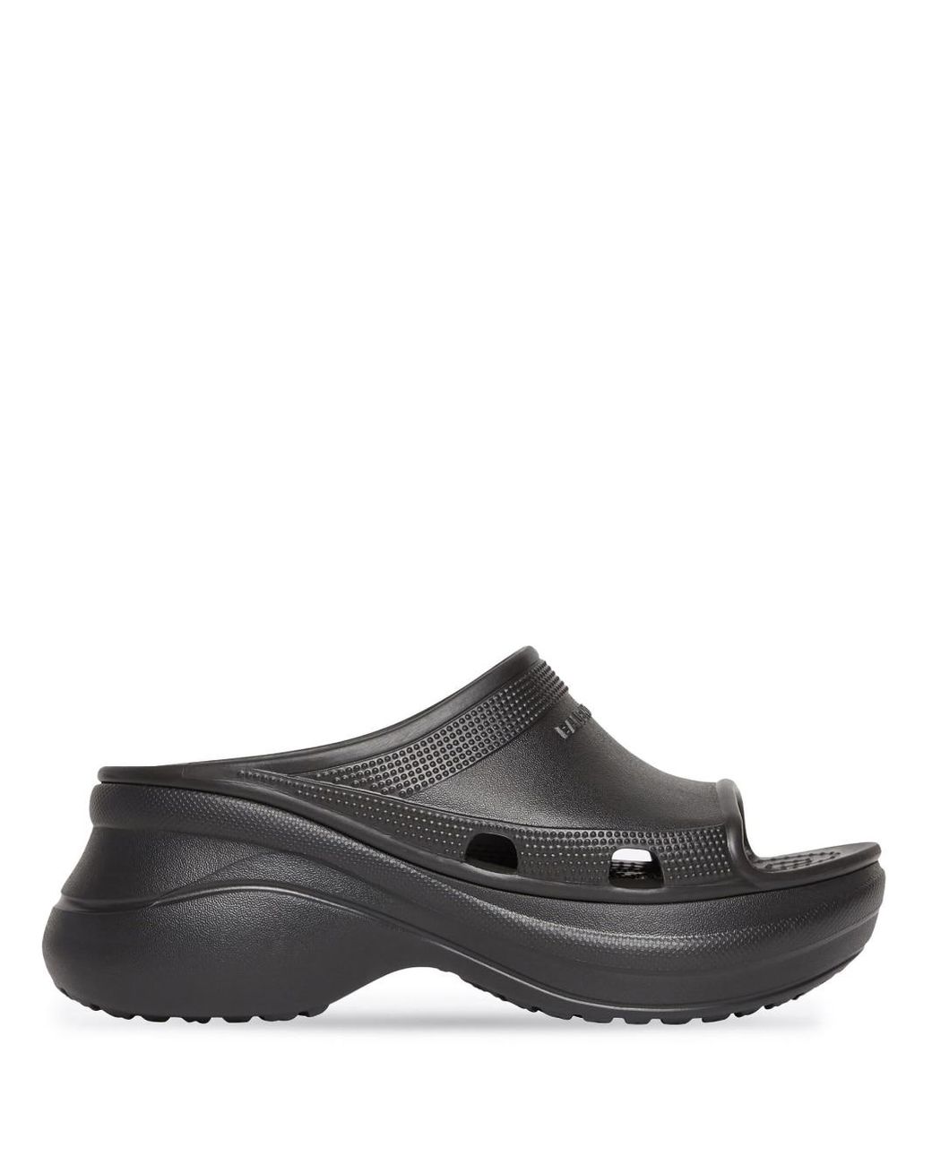 Balenciaga X Crocs Perforated Rubber Slides in Brown for Men | Lyst