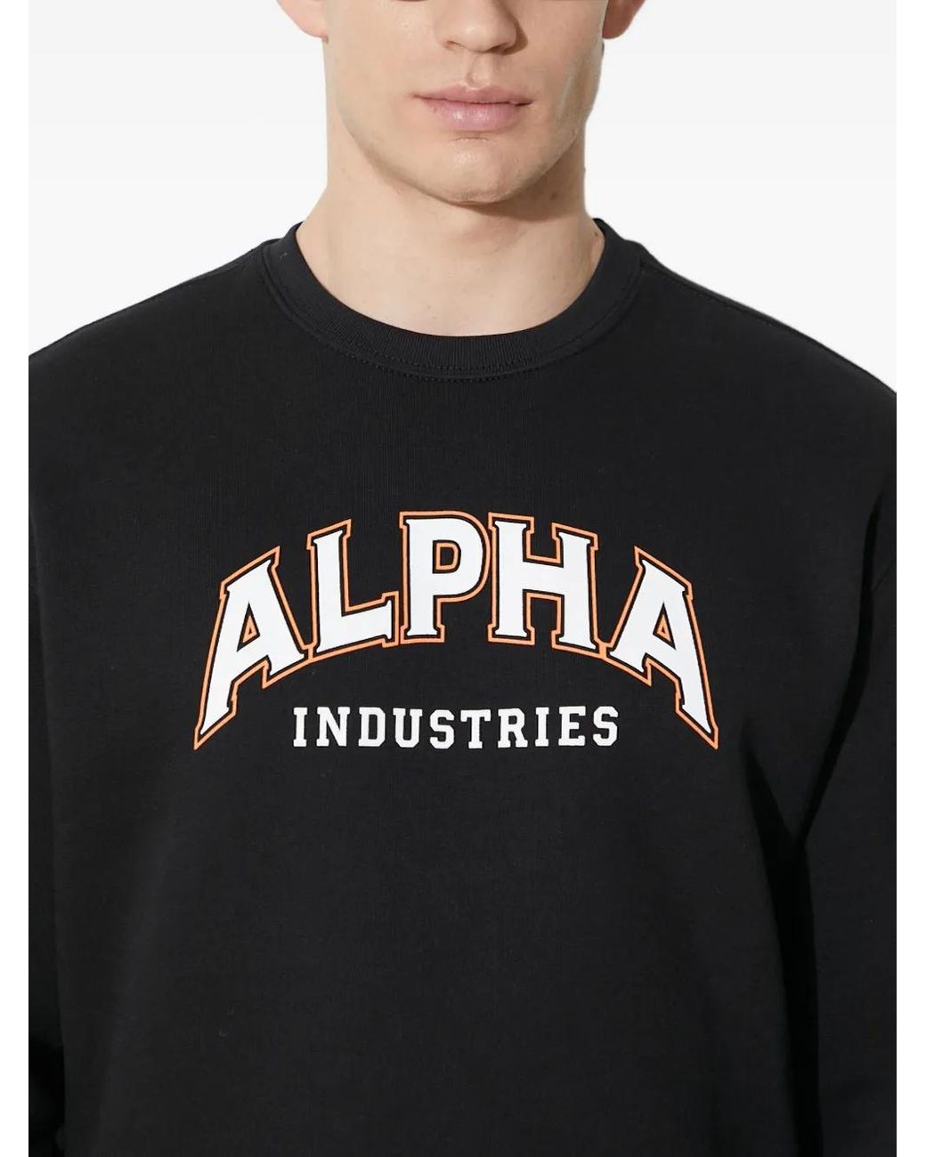 Alpha Industries Black College Sweatshirt for men