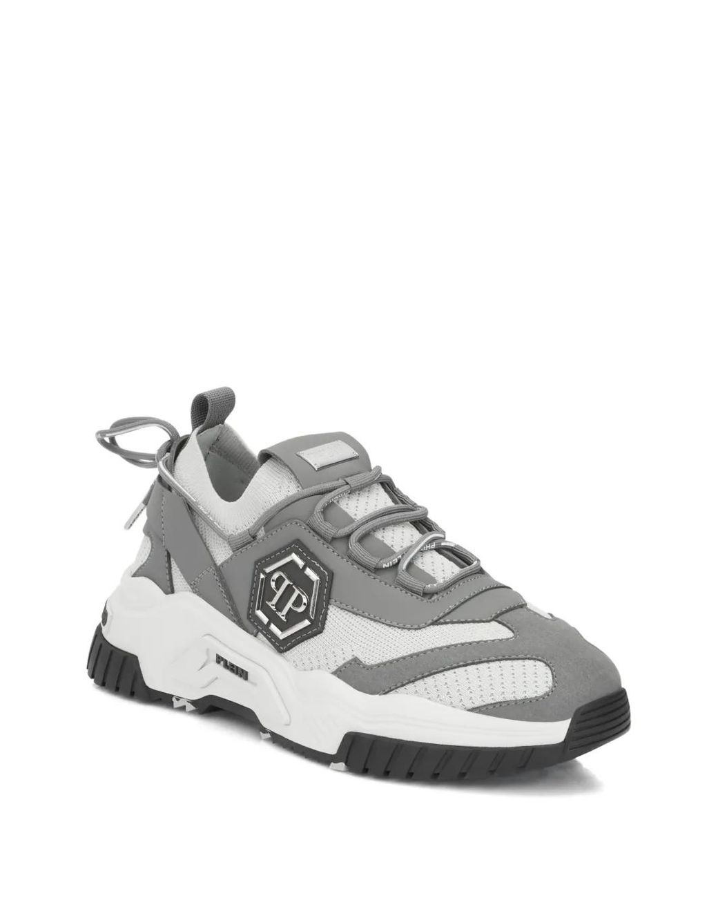 Philipp Plein White Predator Logo-Plaque Trainers