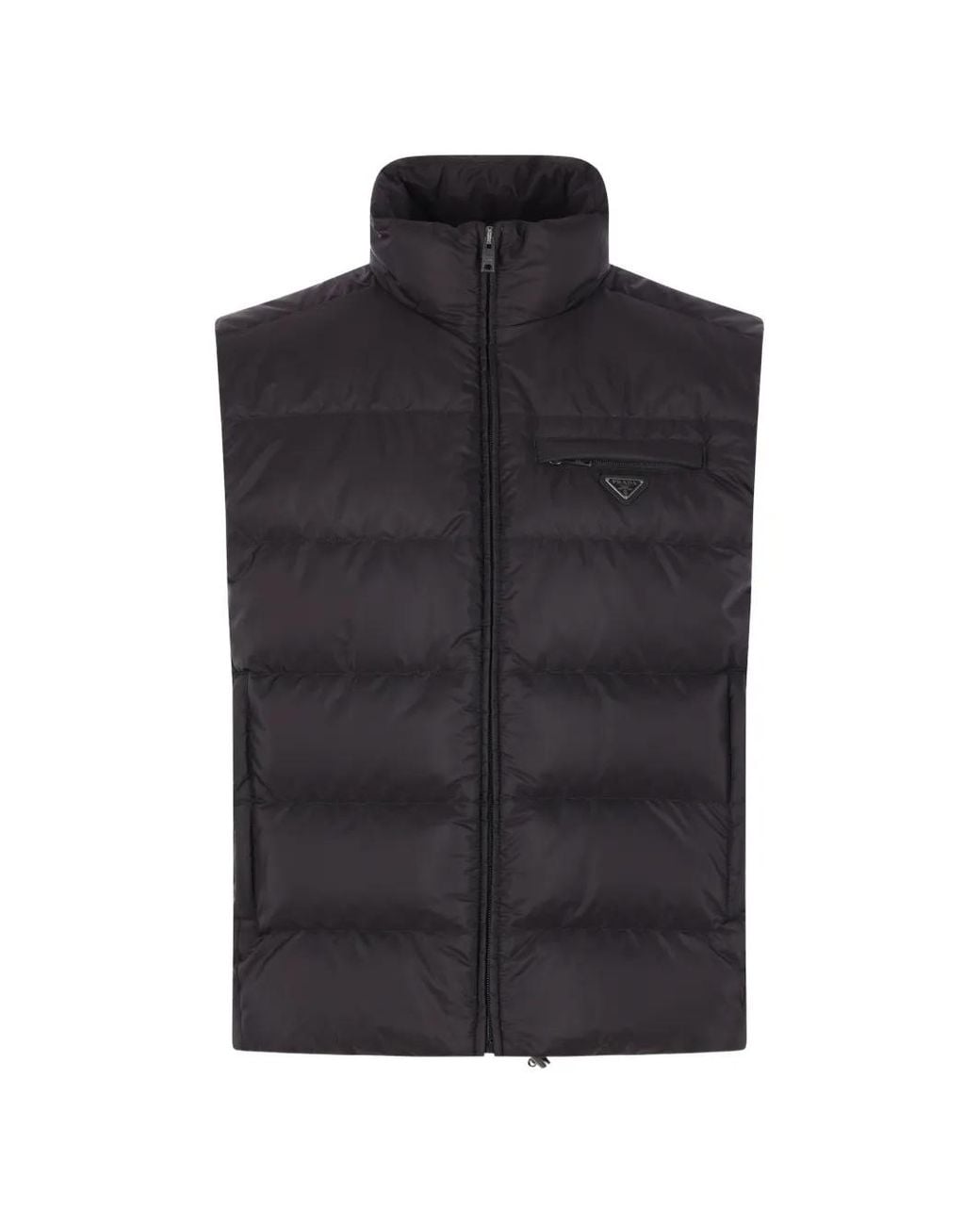 Prada Black Padded Re-Nylon Vest for men