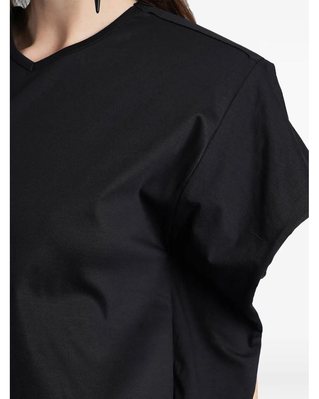 IRO Black Aslan Short-Sleeve Cotton Mini Dress