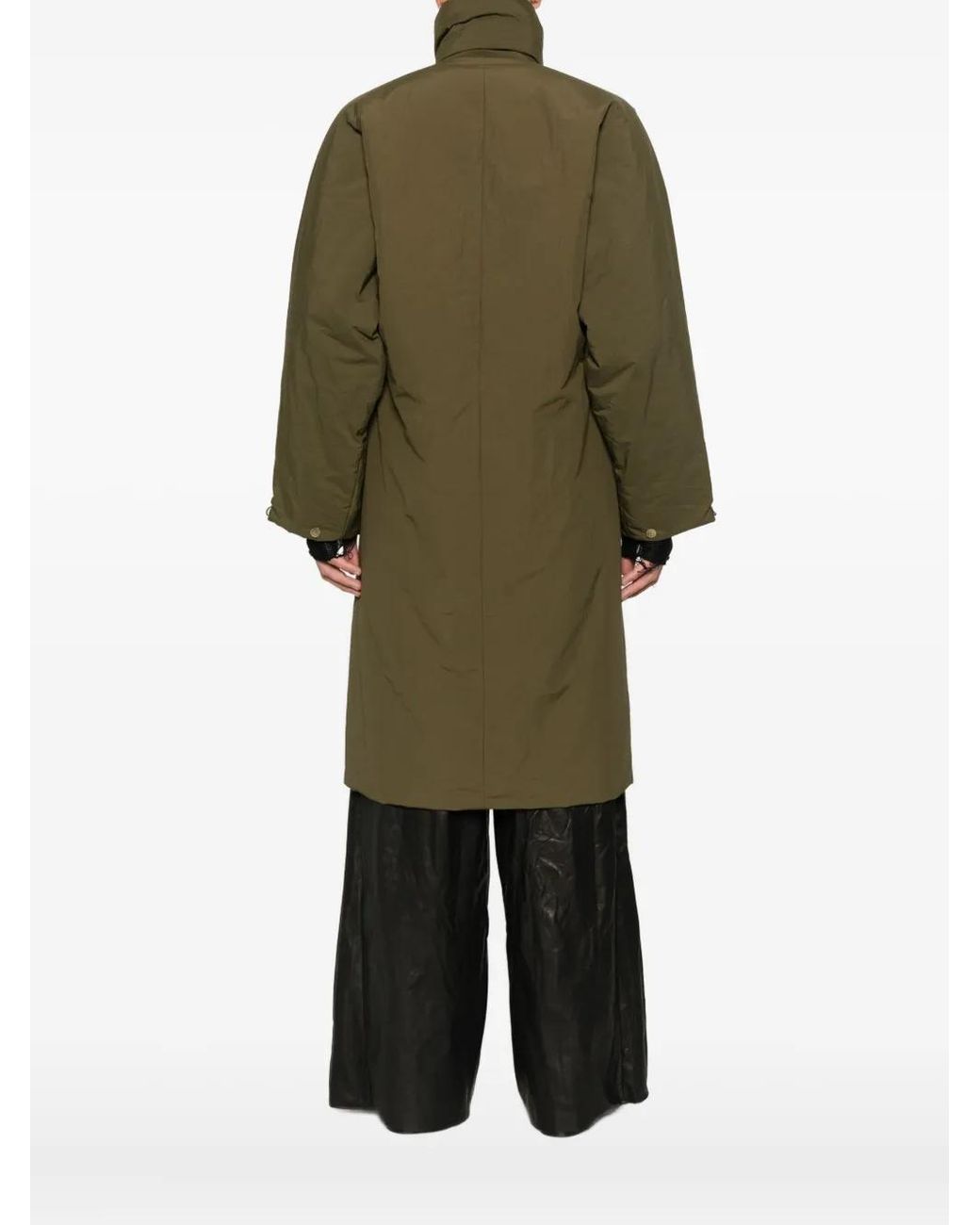Ma+ Green Single-Breasted Coat for men