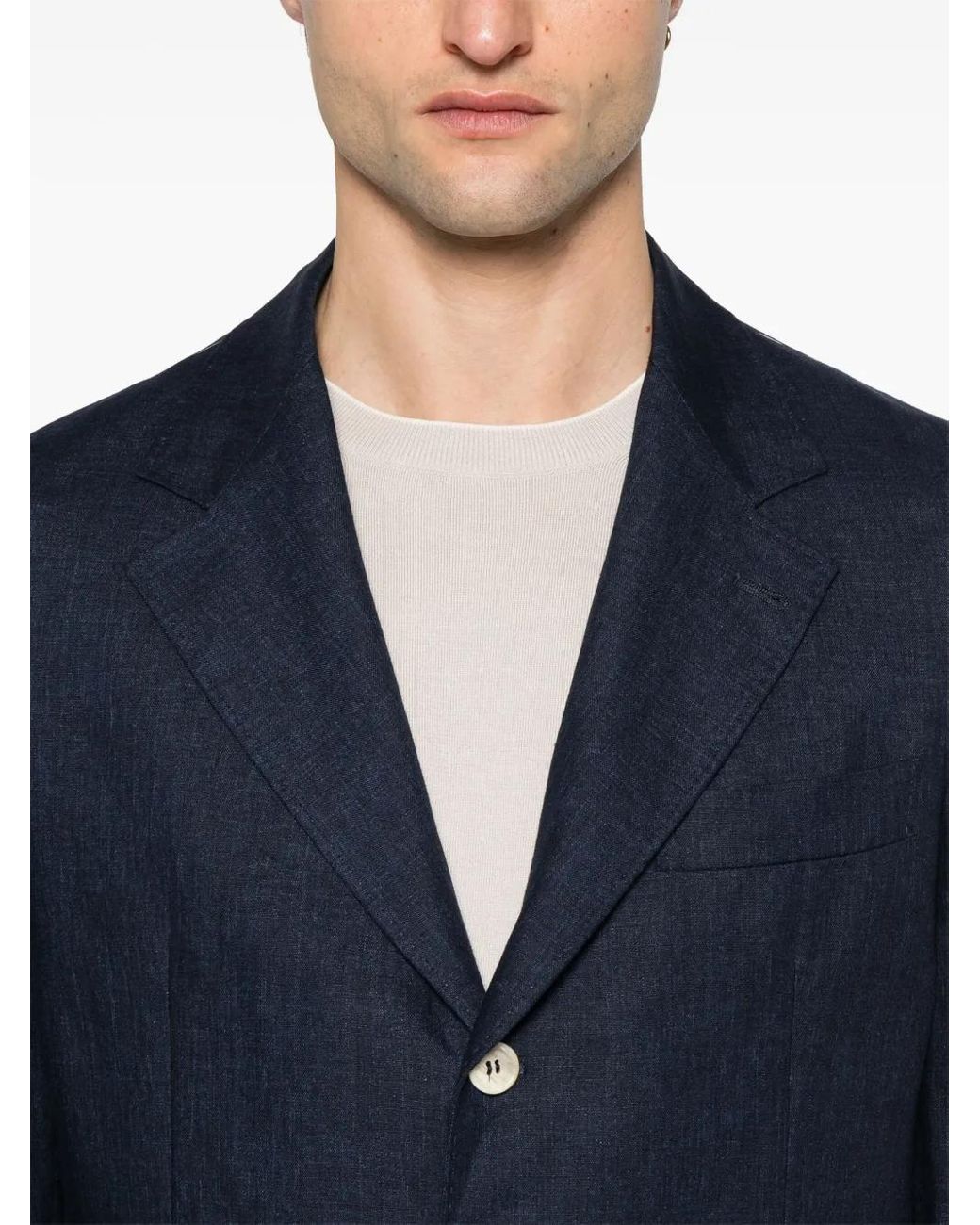 Brunello Cucinelli Blue Deconstructed Jacket For for men