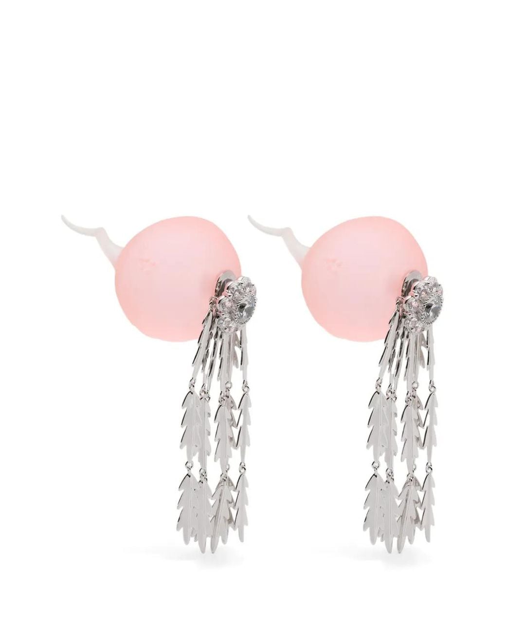 YVMIN Pink Floral Drop Earrings