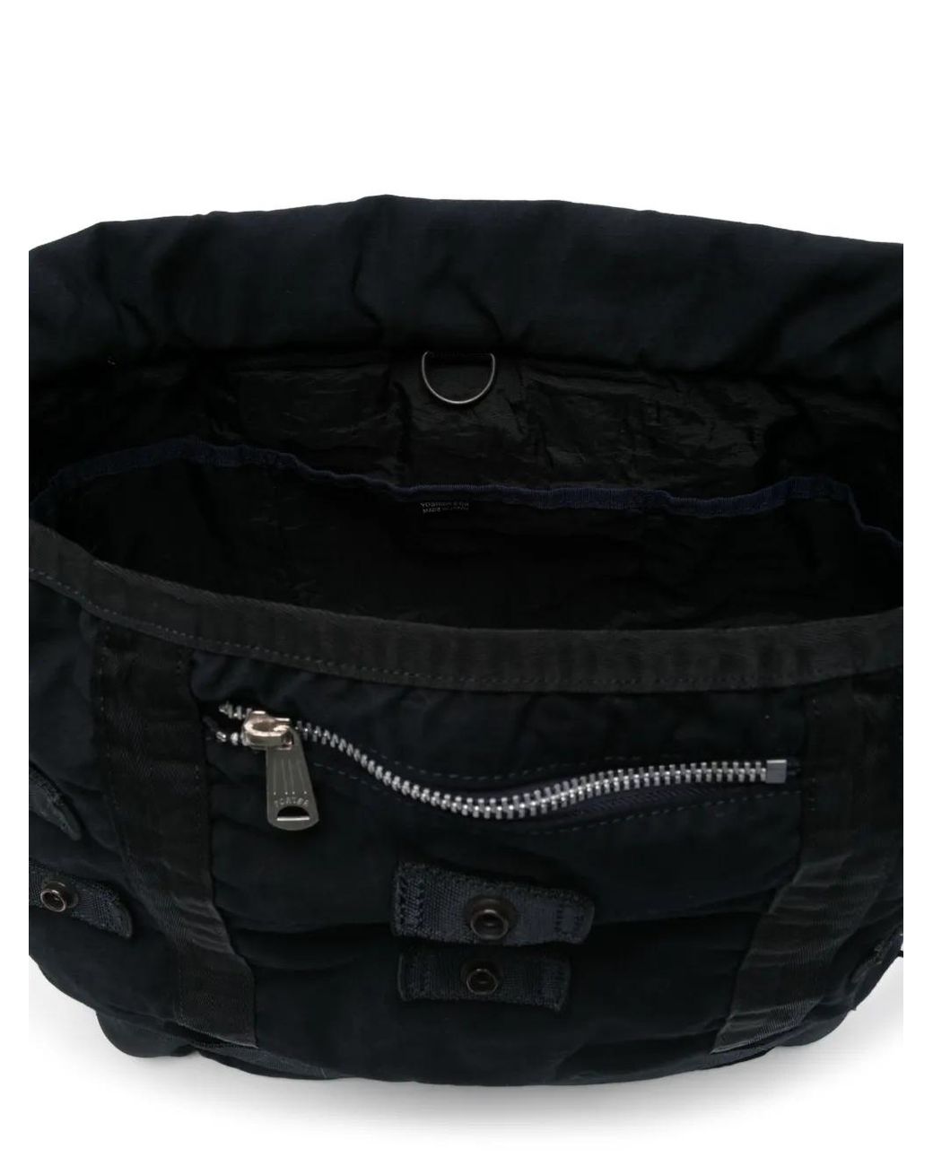 Porter-Yoshida and Co Black Decorative-Studs Shoulder Bag for men