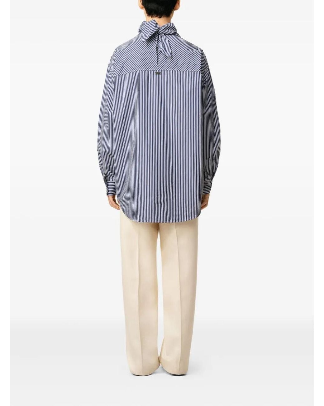 AMI Blue Bandana Cotton Shirt
