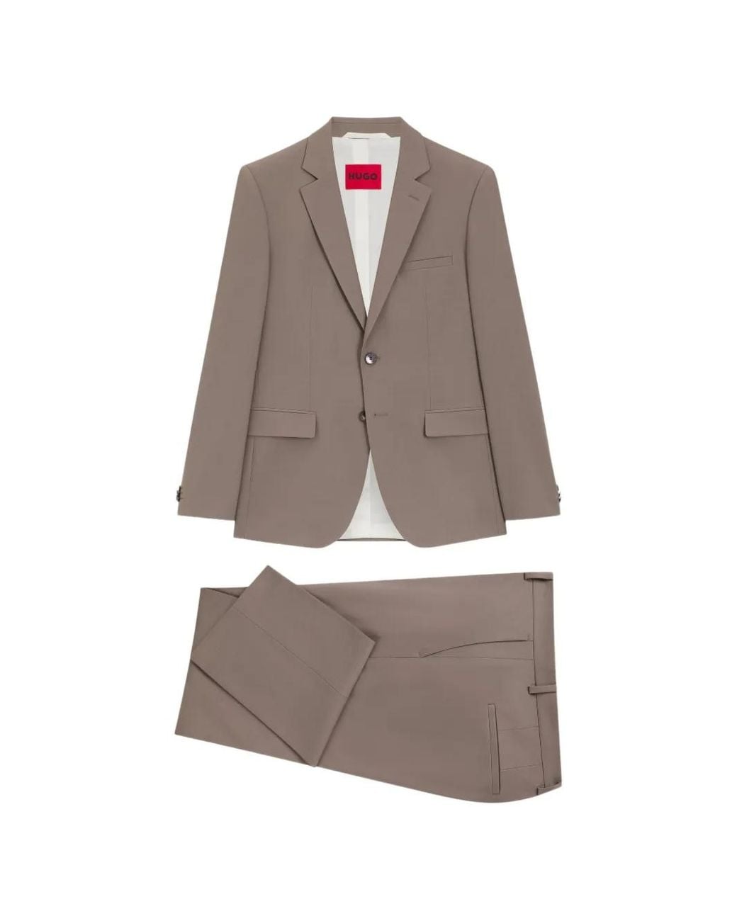 HUGO Multicolor Costume Deux Pièces Extra-Slim En Popeline De Laine Mélangée for men