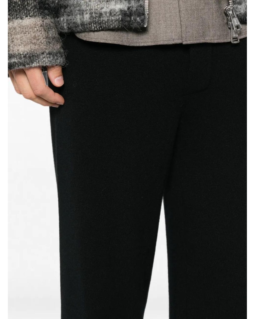 Lisa Yang Black Parker Cashmere Knitted Trousers for men