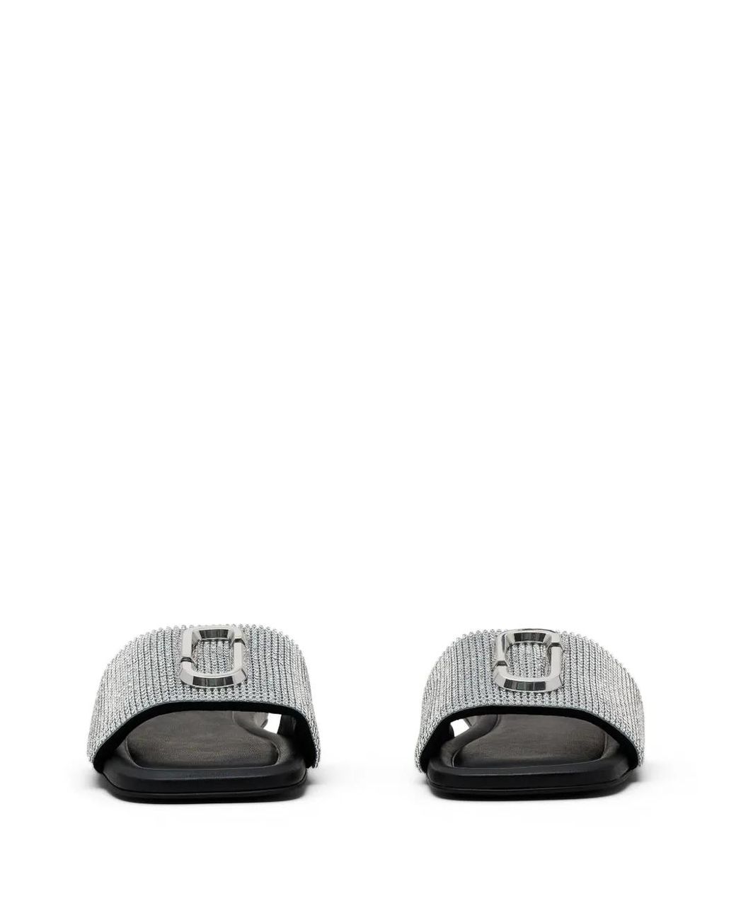 Marc Jacobs Black Rhinestone J Marc Sandals