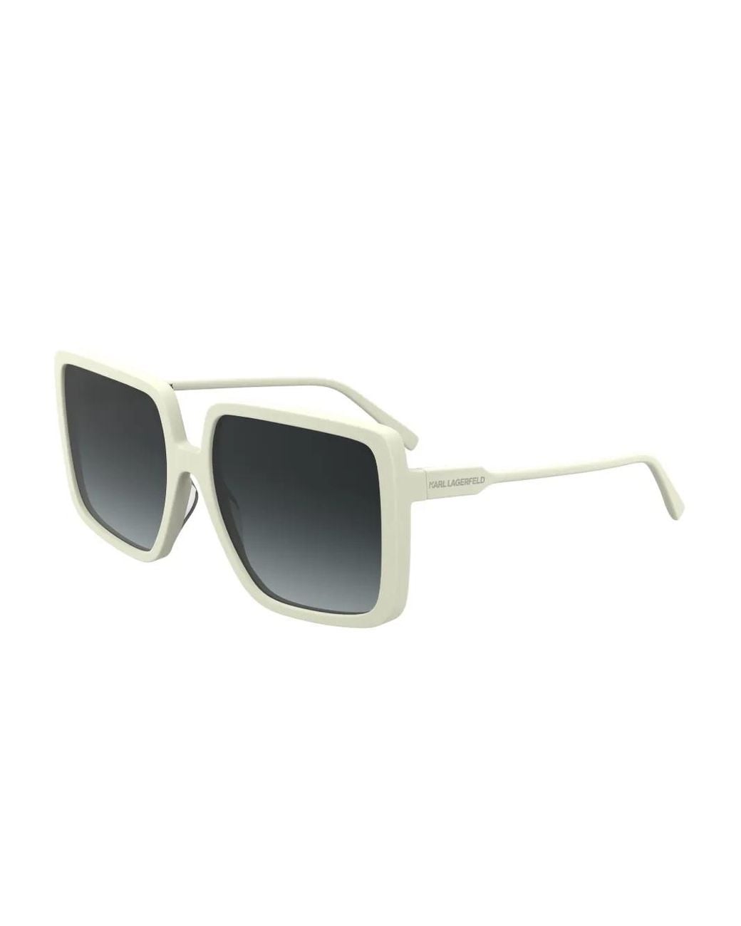 Karl Lagerfeld Black Rectangle-Frame Sunglasses