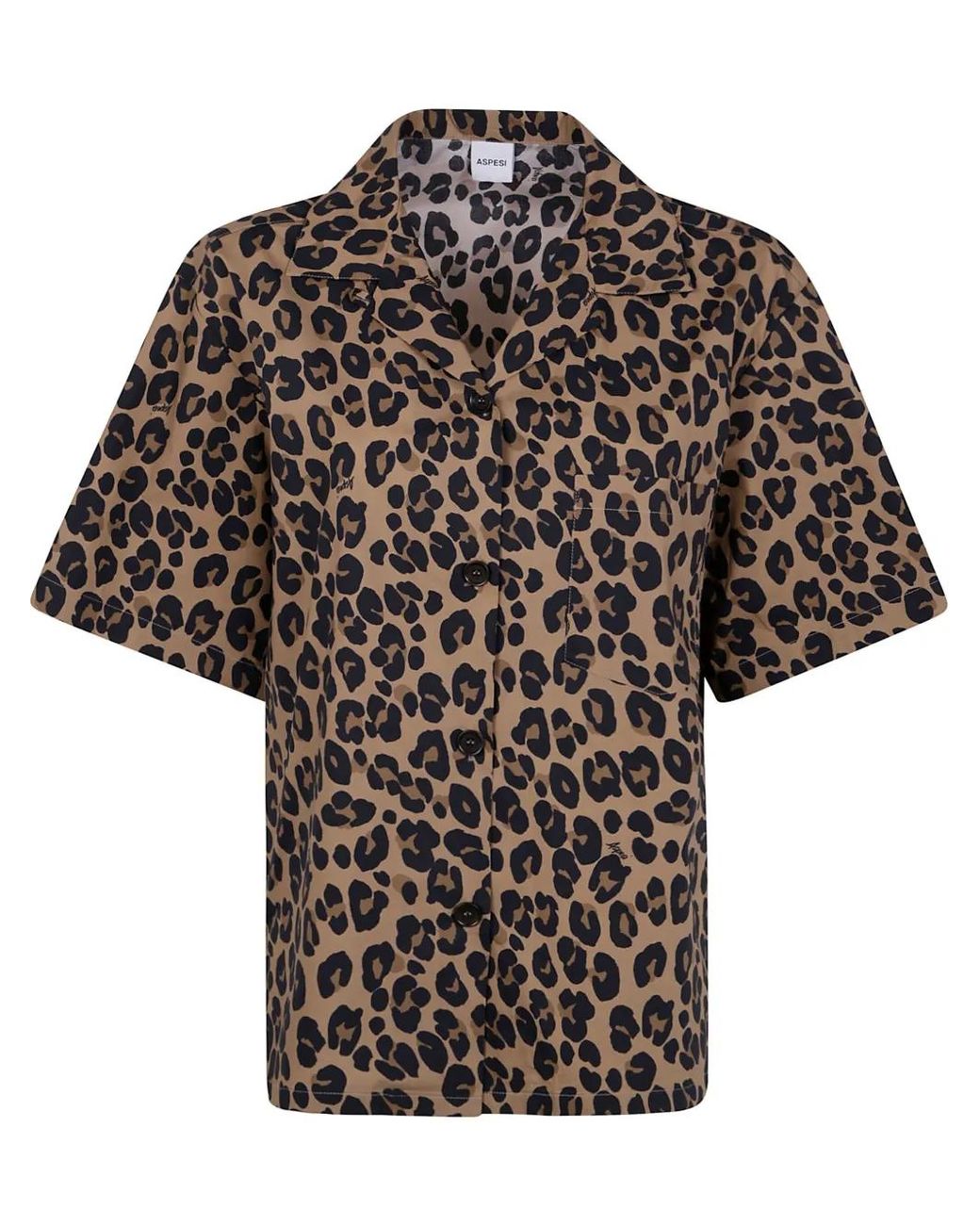 Aspesi Blouse Met Luipaardprint in het Black