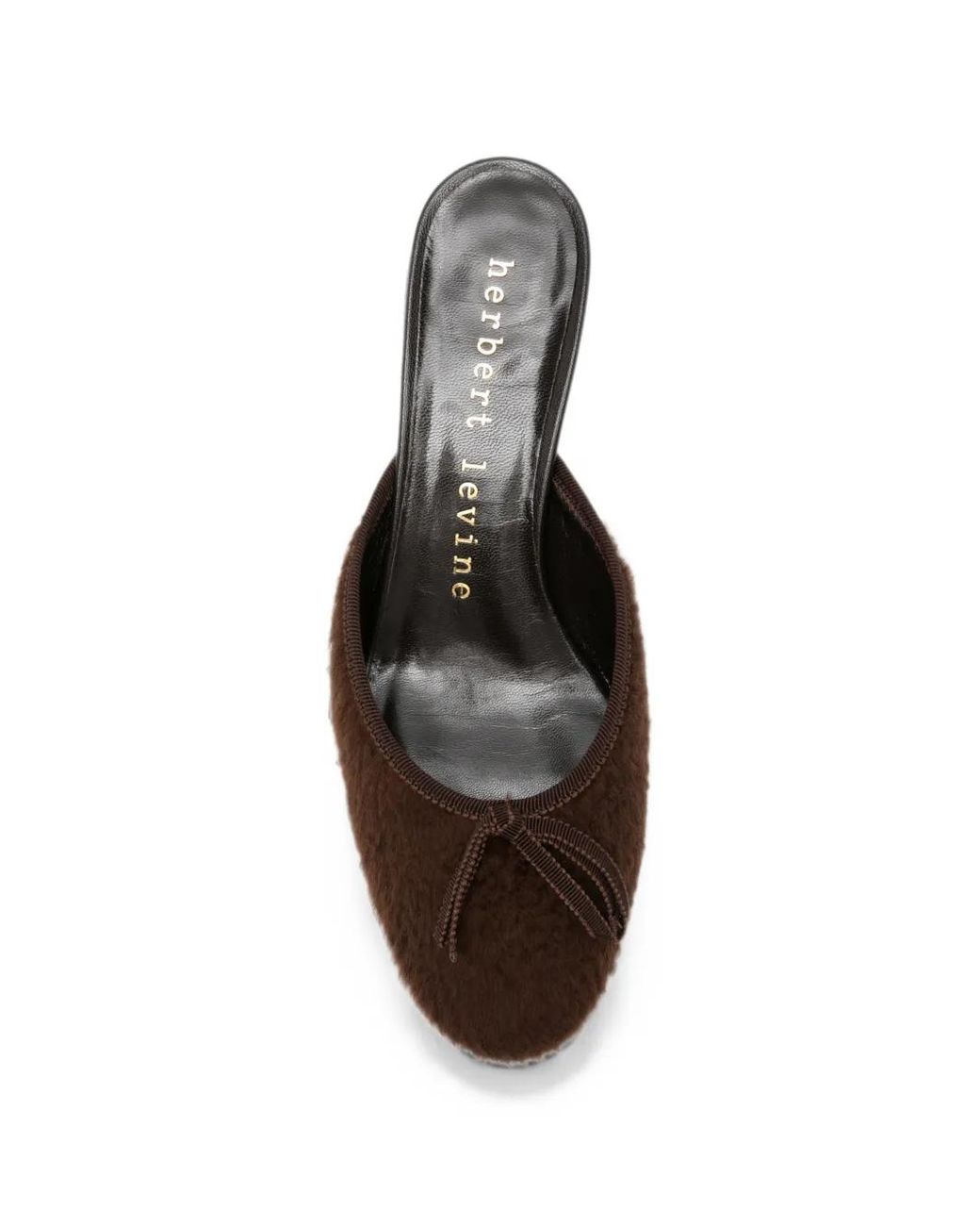 Herbert Levine White 24/7 Bow-Detail Faux-Fur Heeled Mules
