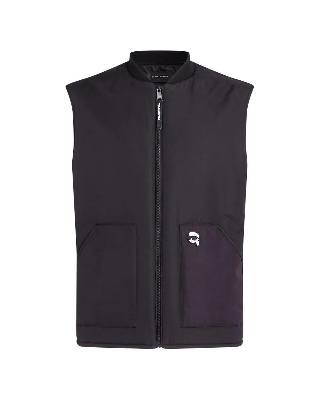Karl Lagerfeld Black Ikon Padded Gilet for men
