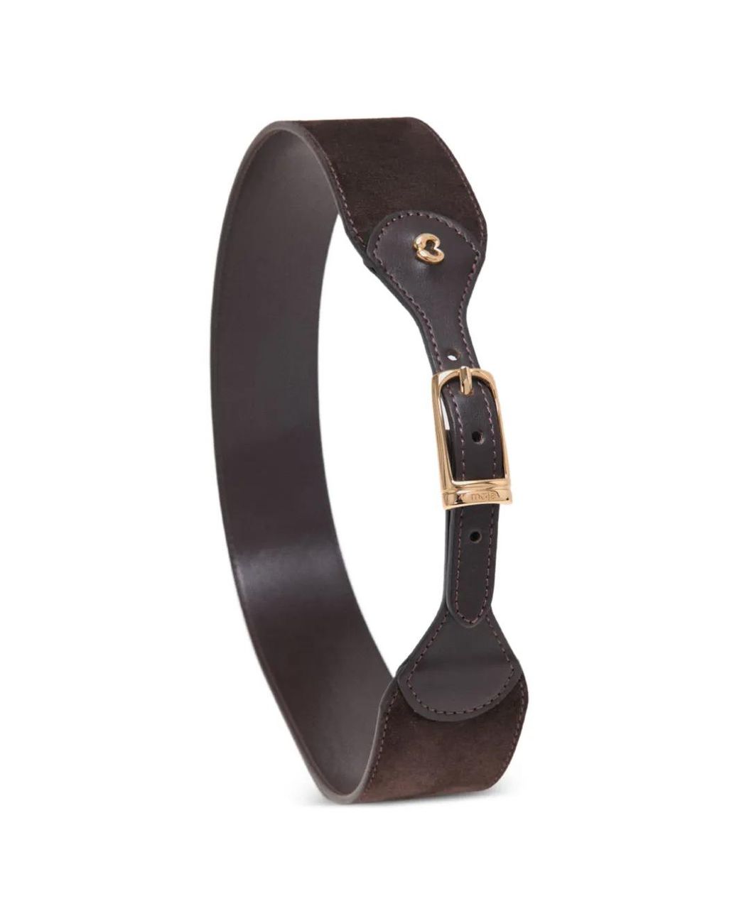 Maje White Mixed Suede And Leather Corset Belt