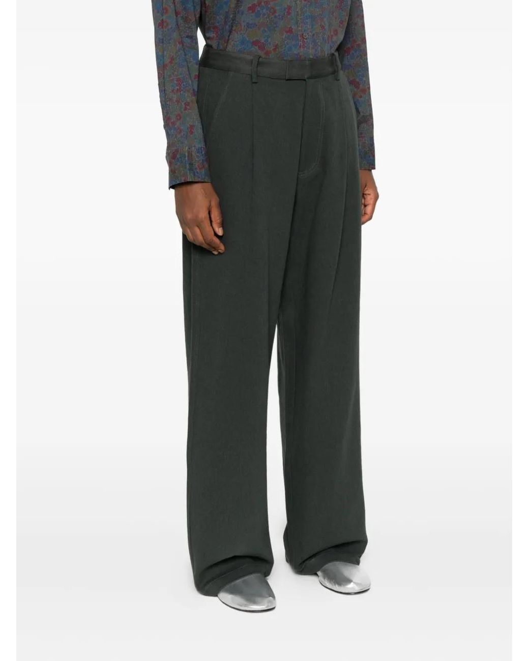 6397 Gray Pleated Pants