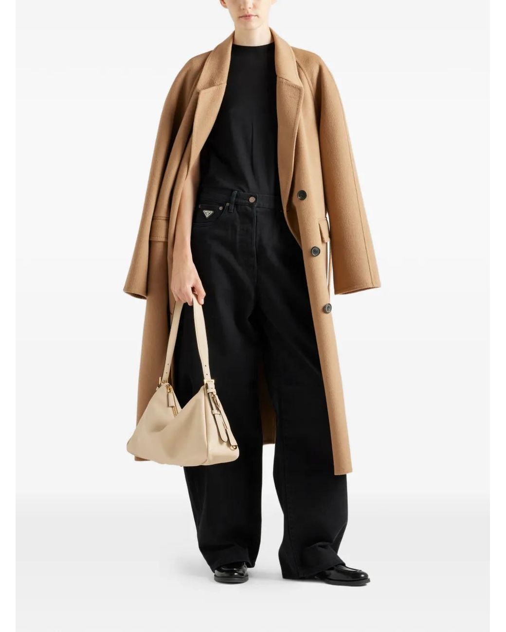 Prada Natural Large Aimée Shoulder Bag
