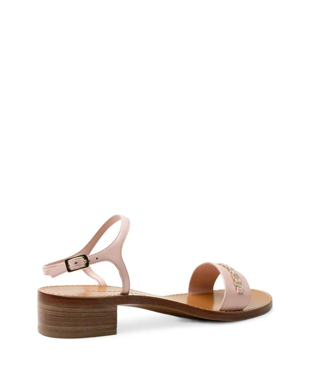 Ferragamo Brown Chain-Detail Sandals