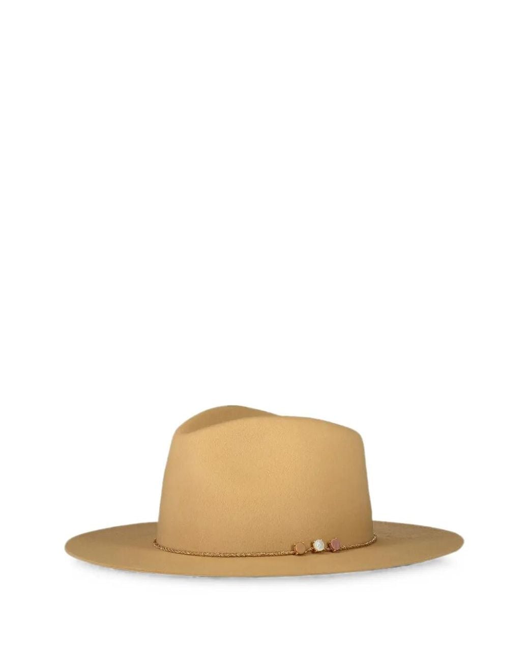 Van Palma Natural Angele Stone-Embellished Hat