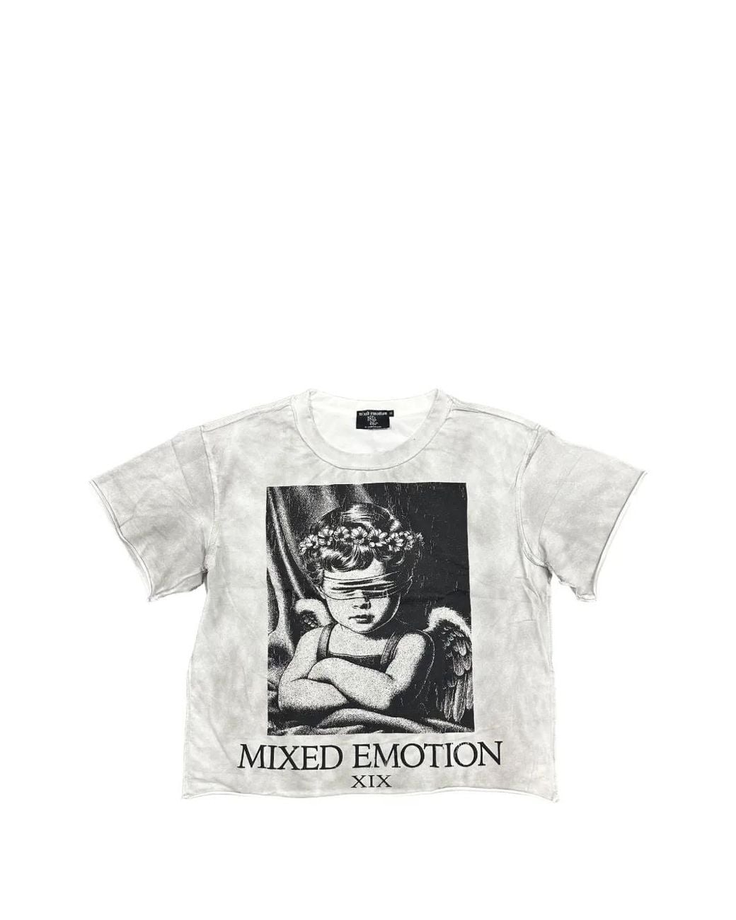 Mixed Emotions White T-Shirt Oversize Xix À Imprimé Graphique for men