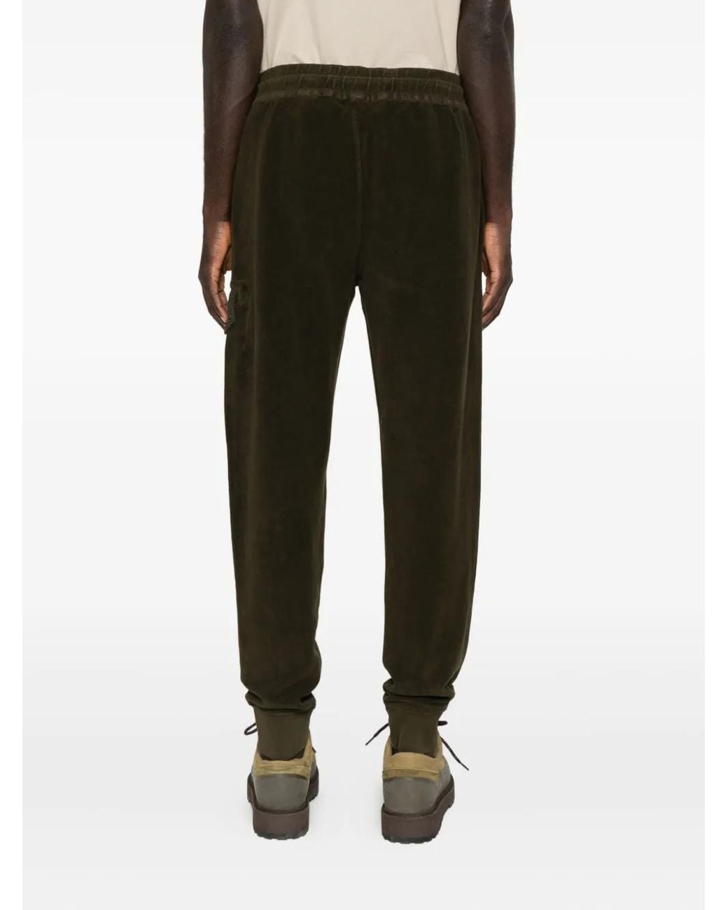 C P Company Black Drawstring Trousers for men