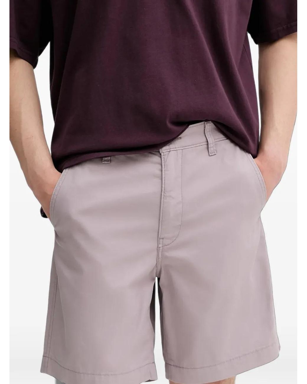 Levi's Purple Button Pocket Shorts for men