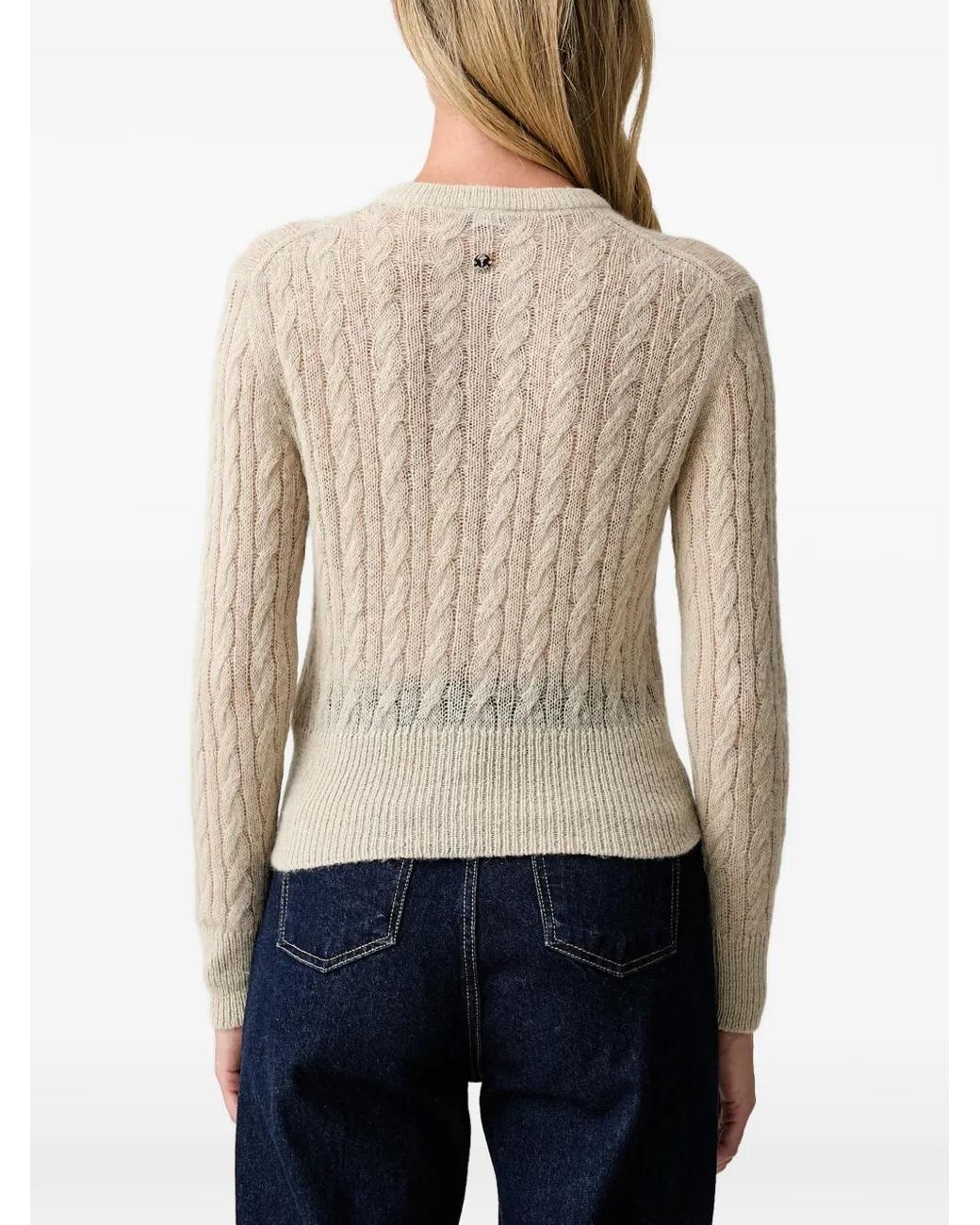 Joop! Natural Cable-Knit Cardigan