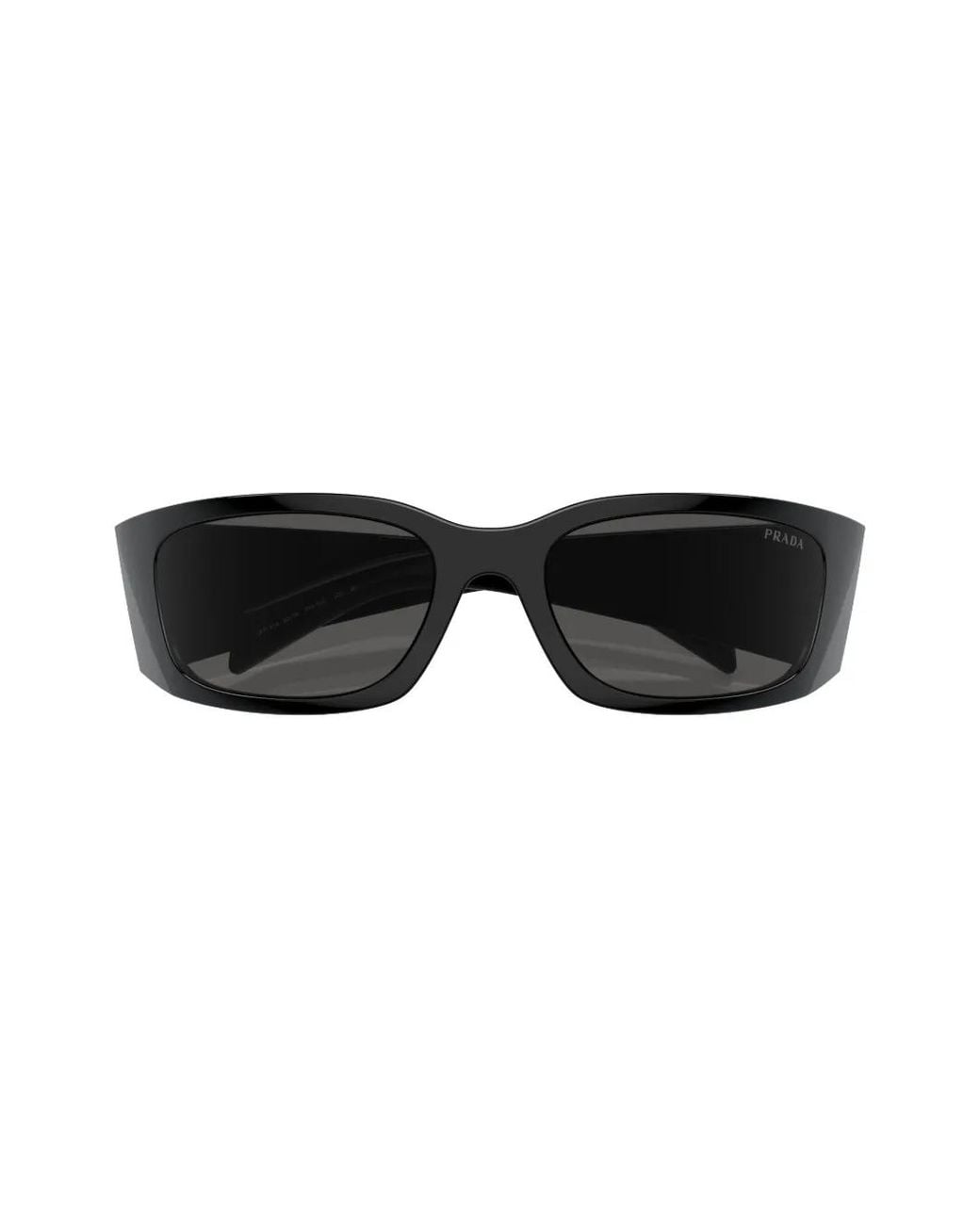 Prada Black Prada Pr A14S Rectangular Frame Sunglasses