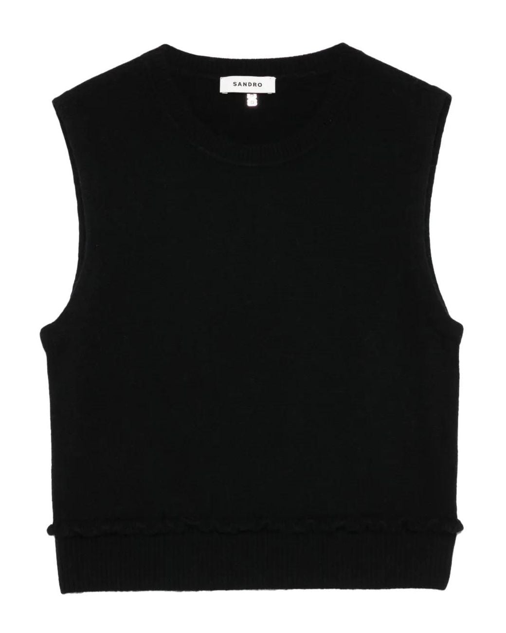Sandro Black Sleeveless Sweater
