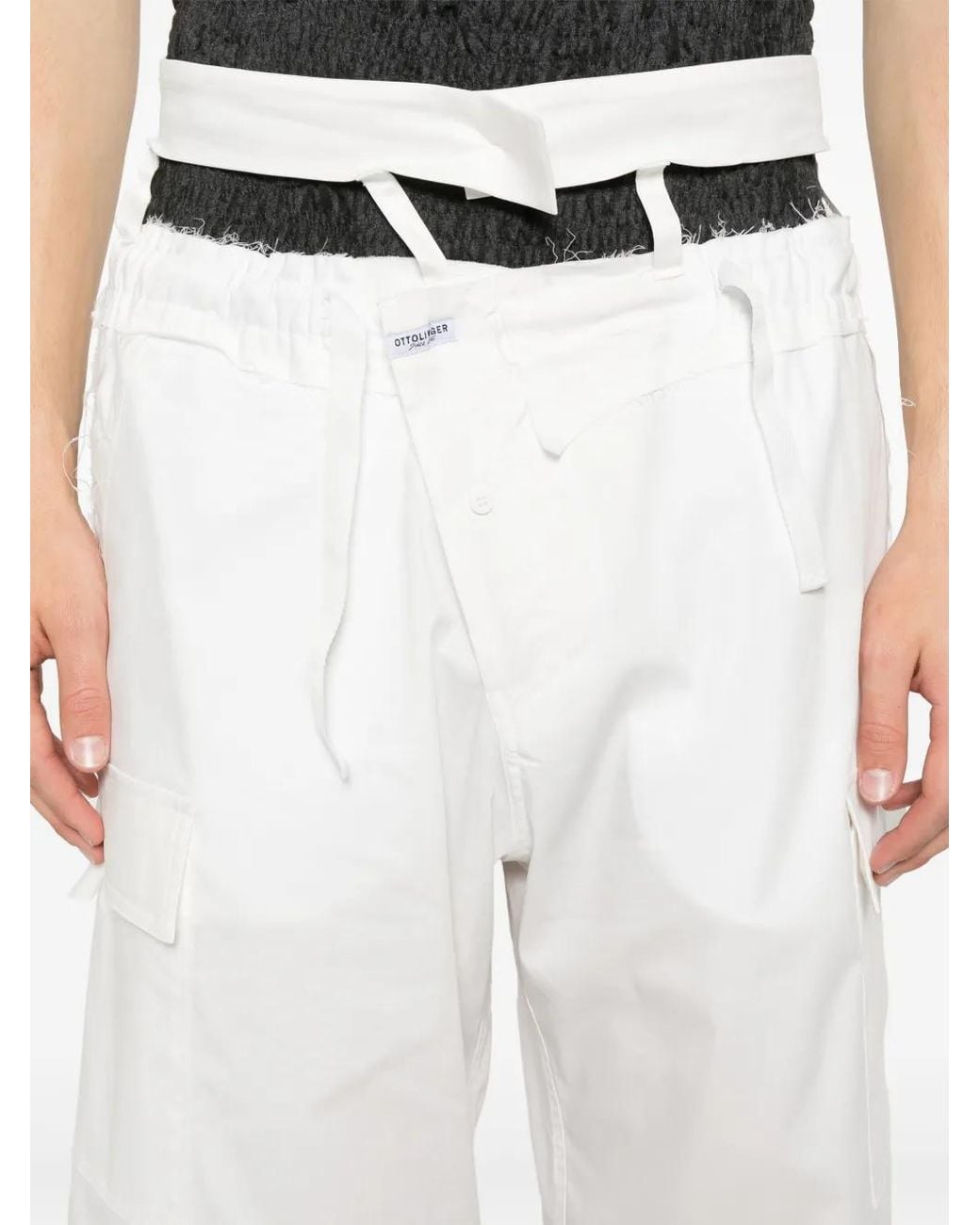 OTTOLINGER White Baggy Cargo Trousers