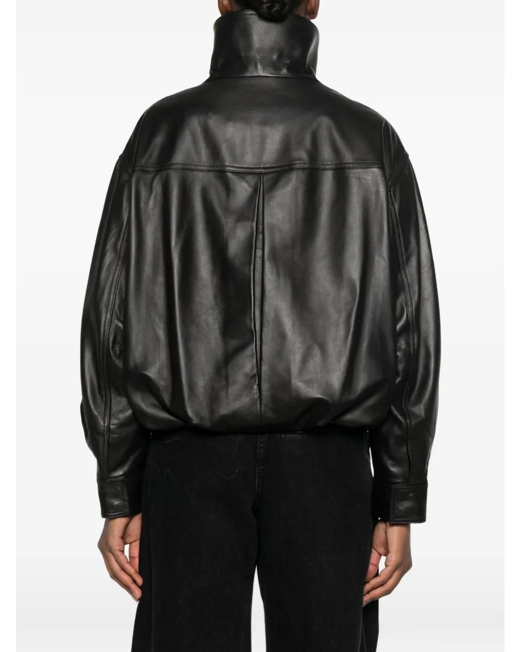 Chaqueta Con Cuello Alto Y Cinturón S.W.O.R.D de color Black