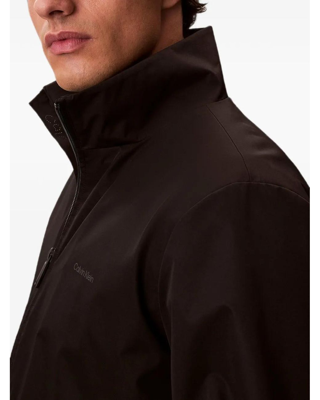 Calvin Klein Black Veste Zippée À Logo Imprimé for men