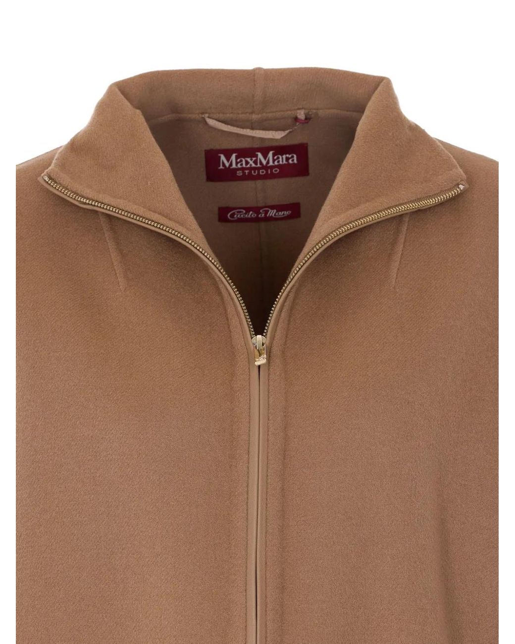 Max Mara Brown Mstpino High-Neck Jacket