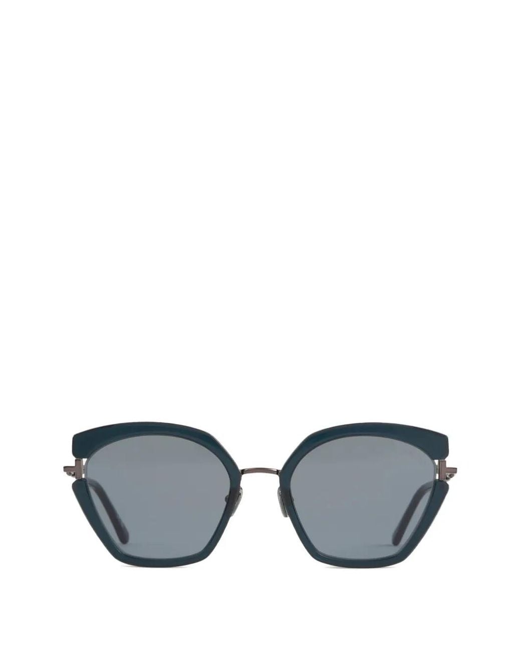 Tom Ford Gray Geometric-Frame Sunglasses
