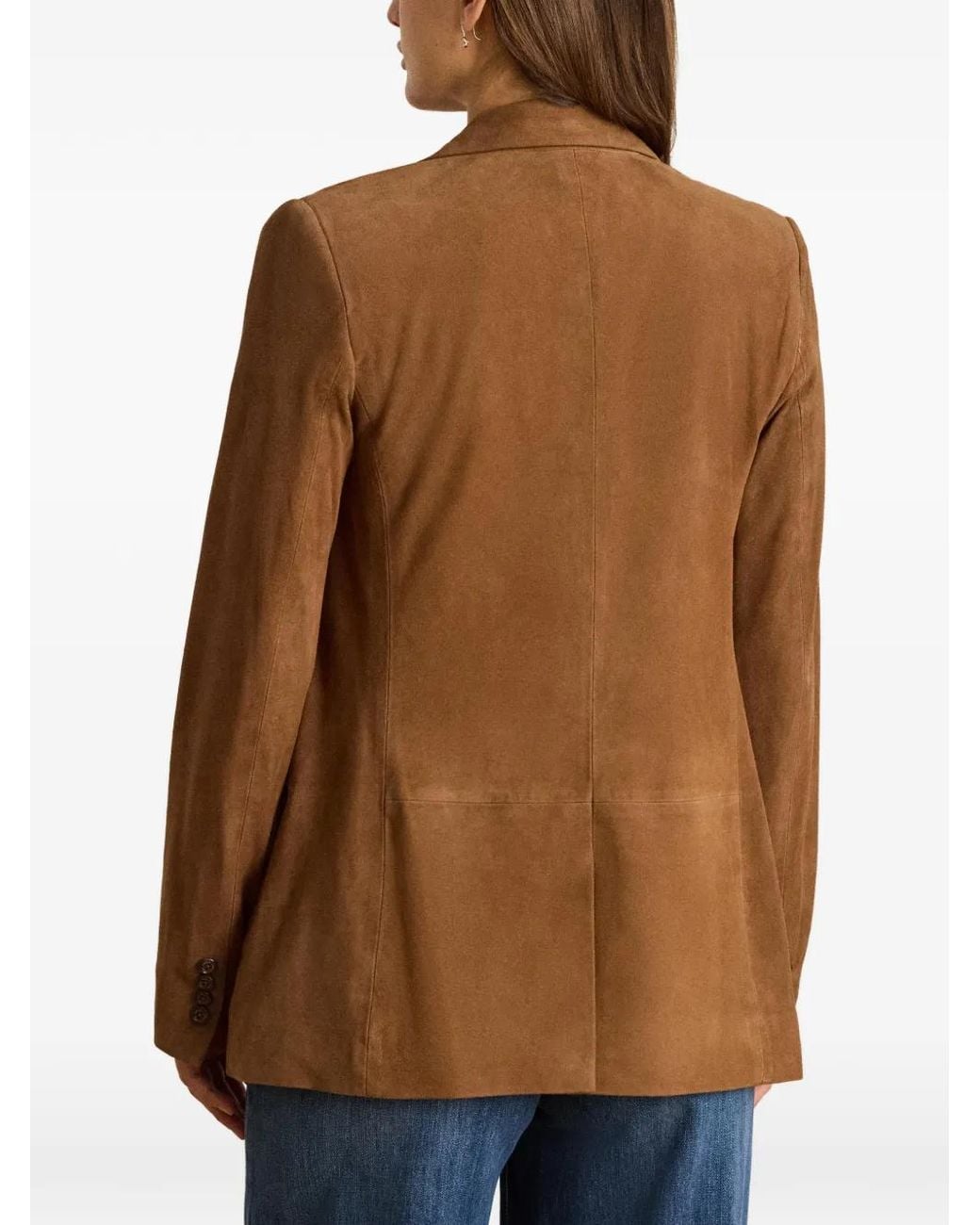 Ralph Lauren Brown Goat-Suede Blazer